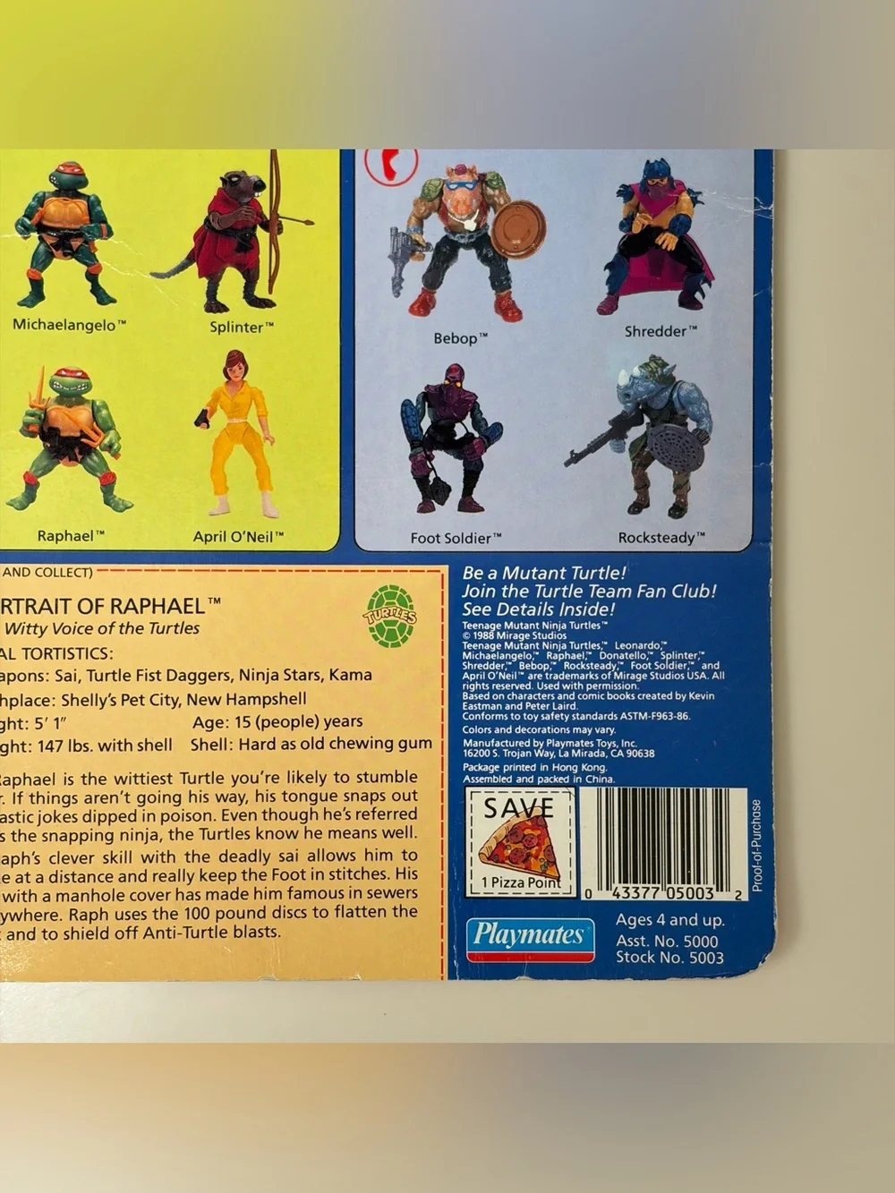 Playmates Toys vintage 1988